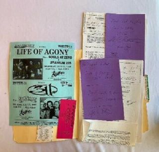 Life Of Agony Concert Contract 1995 Pittsburgh