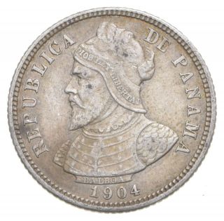 Silver Roughly Size Of Quarter 1904 Panama 10 Centesimos World Silver Coin 880