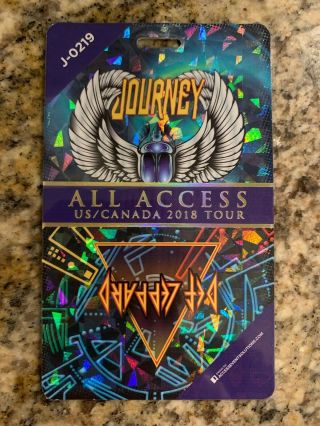 Journey Def Leppard 2018 All Access Backstage Pass Us/canada Tour
