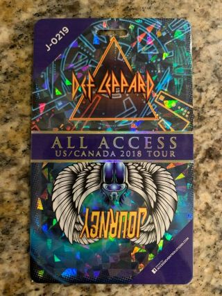 Journey Def Leppard 2018 All Access Backstage Pass US/Canada Tour 2