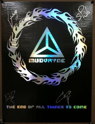 Mudvayne Autographed Signed End Of All Things To Come Promo Poster By Full Band