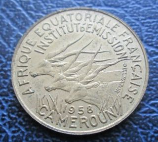 1958 Afrique Équatoriale FranÇaise - Cameroun - 10 Francs - Lustrous Aunc