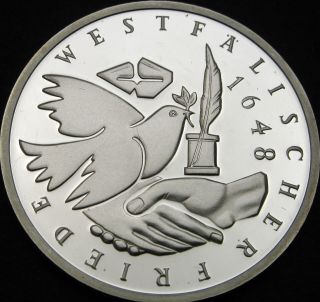 Germany 10 Mark 1998d Proof - Silver - Peace Of Westphalia - 2770 ¤