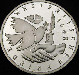 Germany 10 Mark 1998f Proof - Silver - Peace Of Westphalia - 2773 ¤