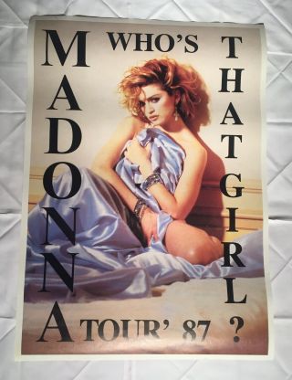 Madonna Vintage Who’s That Girl Tour 1987 Uk Poster Steven Meisel Like A Virgin