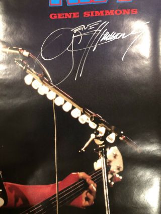 KISS Gene Simmons Poster Originally Autographed By Gene Himself 3