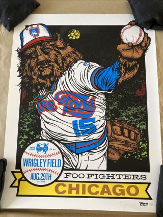 Foo Fighters Wrigley Field Poster 2015