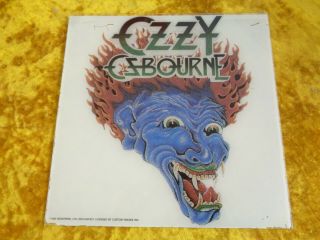 Vintage 1985 Carnival Glass Mirror Ozzy Osbourne 12 " X 12 "