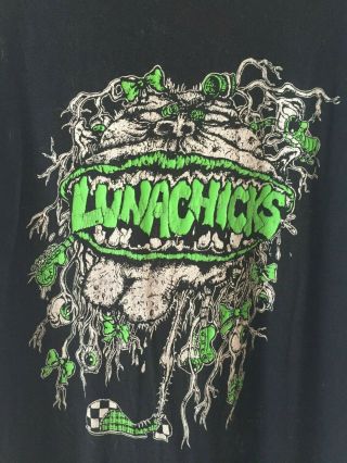 Vintage 90s Lunachicks 1993 T Shirt Tour Large Black Riot Girrrl Punk Rock 1990s