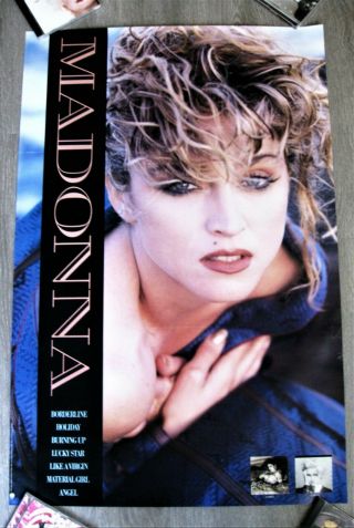 Madonna Promo Poster 1985 First Album Like A Virgin Sire Not Vintage