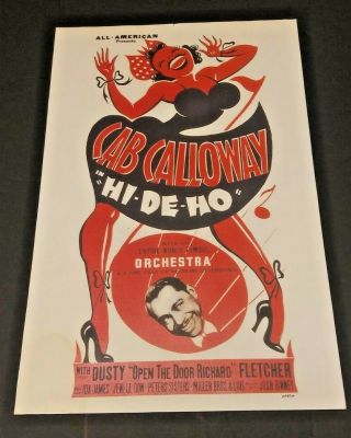 Cab Calloway Vintage Hi De Ho 11x17 Musical Movie Poster 1947