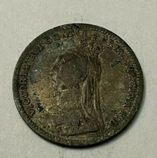 Great Britain Queen Victoria 1891 3 Pence Threepence,  Silver 29