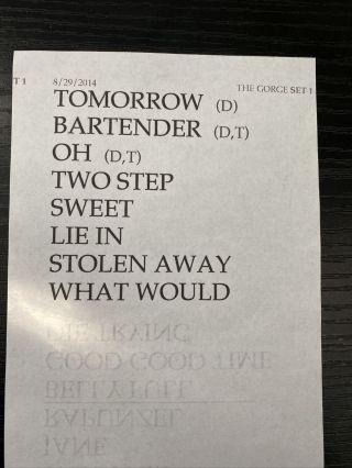 Dave Matthews Band Setlist The Gorge 8/29/14 Set 1 And Set 2