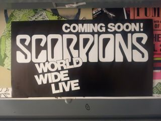 1985 Scorpions 2 - Sided World Wide Live Promo Poster Maiden Ac/dc Ufo