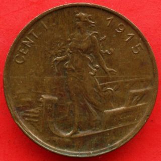 1915 Italy 1 Centesimo Coin