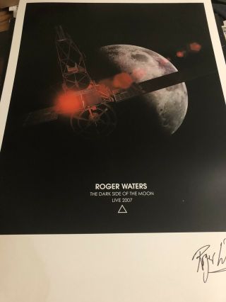 Roger Waters 2007 Concert Poster Numbered Lithograph Stains And Corner Wear