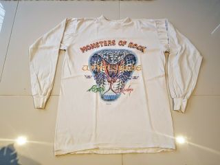 Donington Monster Of Rock 1990 Vintage Tour T Shirt Whitesnake Aerosmith Poison