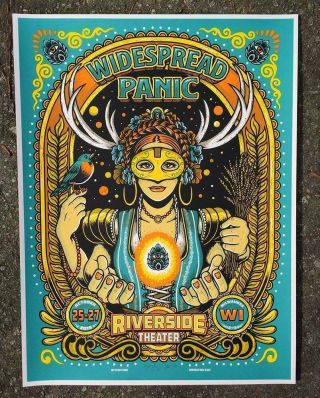 Widespread Panic 2019 Concert Poster Riverside Theater Milwaukee Wi 10/27/19 Z