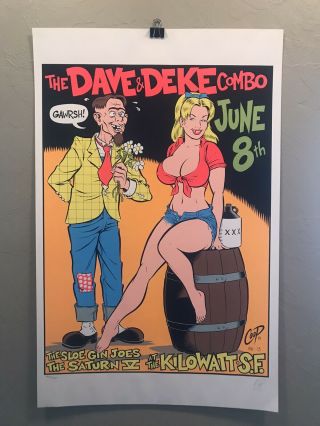 Dave & Deke Combo Concert Poster 1996 Coop Screen Print