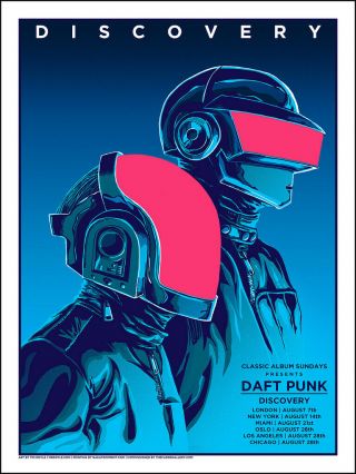 DAFT PUNK Discovery 2019 A/P Screen Print Poster Signed by the Artist Tim Doyle 2