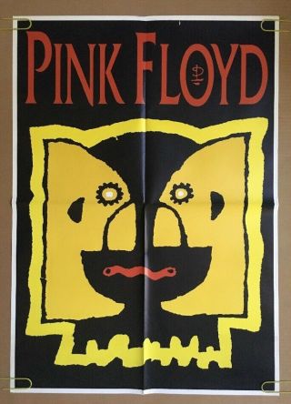Vintage Poster Pink Floyd Concert Pin - Up Promo Music Memorabilia 1990’s Retro Ad