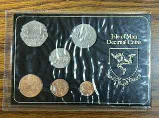 1980 Isle Of Man Set Decimal Coins - 6 Coins -