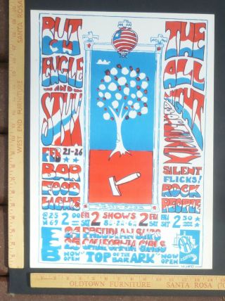 Butch Engle & Styx Allnightapothecary Concert Poster The Ark Sausalito Ca 1968