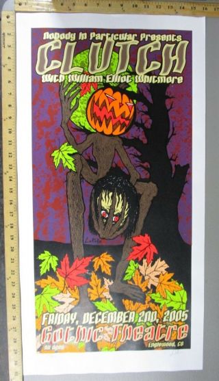 2005 Rock Concert Poster Clutch Lindsey Kuhn S/n Le 251 Pumpkin Jack O Lantern