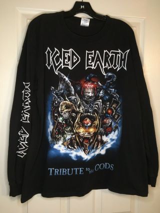 Iced Earth Band Tribute To The Gods Long Sleeve Shirt Shirt Xl Tour