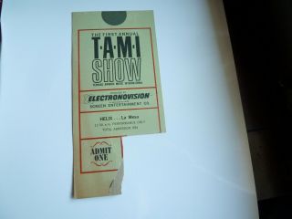 Rolling Stones / The Supremes 1964 The First T.  A.  M.  I.  Show Ticket Stub