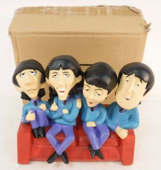 Ceramic Beatles Bank John Lennon Paul Mccartney Ringo Starr Harrison W/ Box