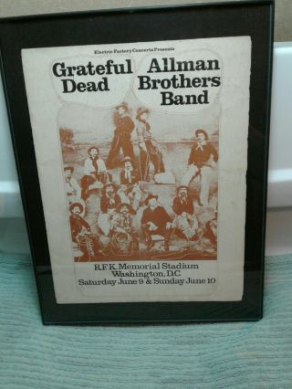 Grateful Dead / Allman Brothers Band 1973 Rfk Stadium Concert Program
