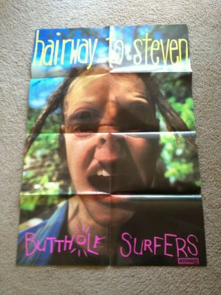 Butthole Surfers Hairway To Steven Promotional Poster 1988 Touch And Go