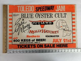 Toledo Speedway Jam Poster Blue Oyster Cult Outlaws Molly Hatchet Rockets,
