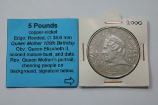 Uk Gb 5 Pounds 2000 Queen Mother B18 K6047