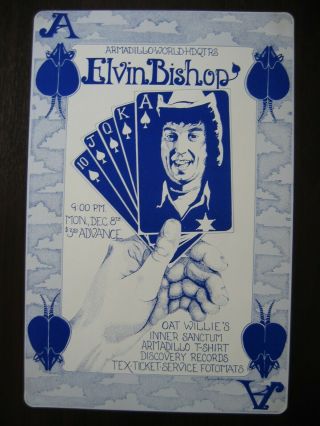 Elvin Bishop Poster For Concert At Armadillo World Headquarters