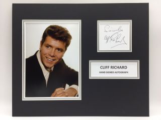 Rare Cliff Richard Signed Photo Display,  Autograph The Shadows