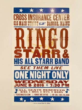 Ringo Starr Concert Poster Hatch Show Print (2016) - Made In Nashville
