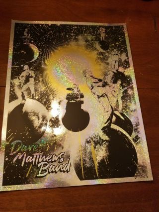 Dave Matthews Band Poster Foil Joshua Budich Limited Edition Glow In The Dark