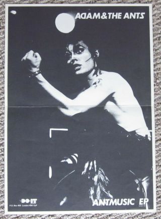 Adam & The Ants " Antmusic Ep " Promo Poster Do - It Records,  London,  Dunit 20