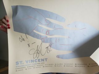 St.  Vincent Annie Clark Tour Poster Set Signed Autographed Strange Mercy