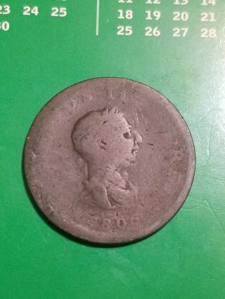 1806 Uk Half Penny 1/2 Cent Great Britain England United Kingdom Gb Coin