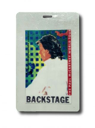 Paul Mccartney Authentic World Tour Backstage Concert Pass - Backstage Beatles