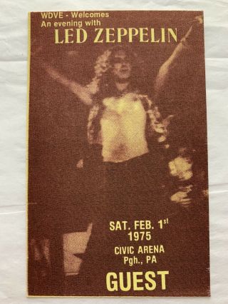 Led Zeppelin Backstage Pass