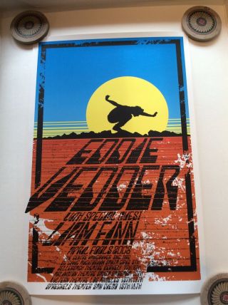 Pearl Jam Eddie Vedder 2008 April Fools Tour Poster Brad Klausen