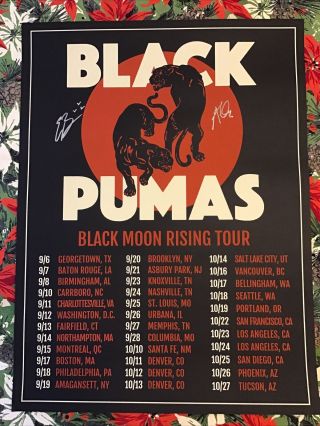 Black Pumas Signed Tour Poster 18x24