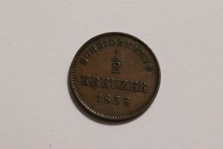 Germany Württemberg 1/2 Kreuzer 1858 Wilhelm I B34 530