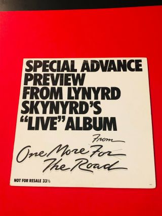 Lynyrd Skynyrd 1976 Special Advance Preview One More From The Road Promotional