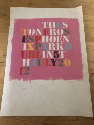 The Stone Roses - Concert Lithograph/ Gig Poster,  Dublin 5/7/12