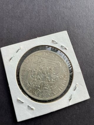 1937 Czechoslovakia 20 Korun Silver Czech Coin 2